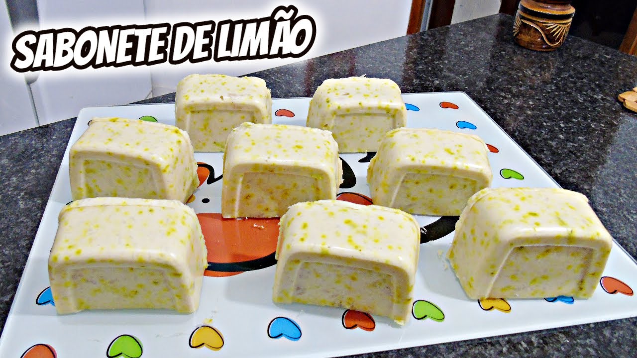 COMO FAZER SABONETE ARTESANAL DE LIMÃO SUPER FÁCIL E ECONOMICO