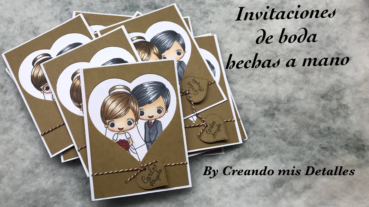 Invitación de boda hecha a mano - scrapbook