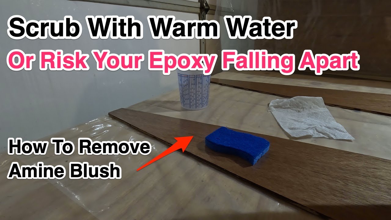 How to remove amine blush so new epoxy will stick instead of coming apart.