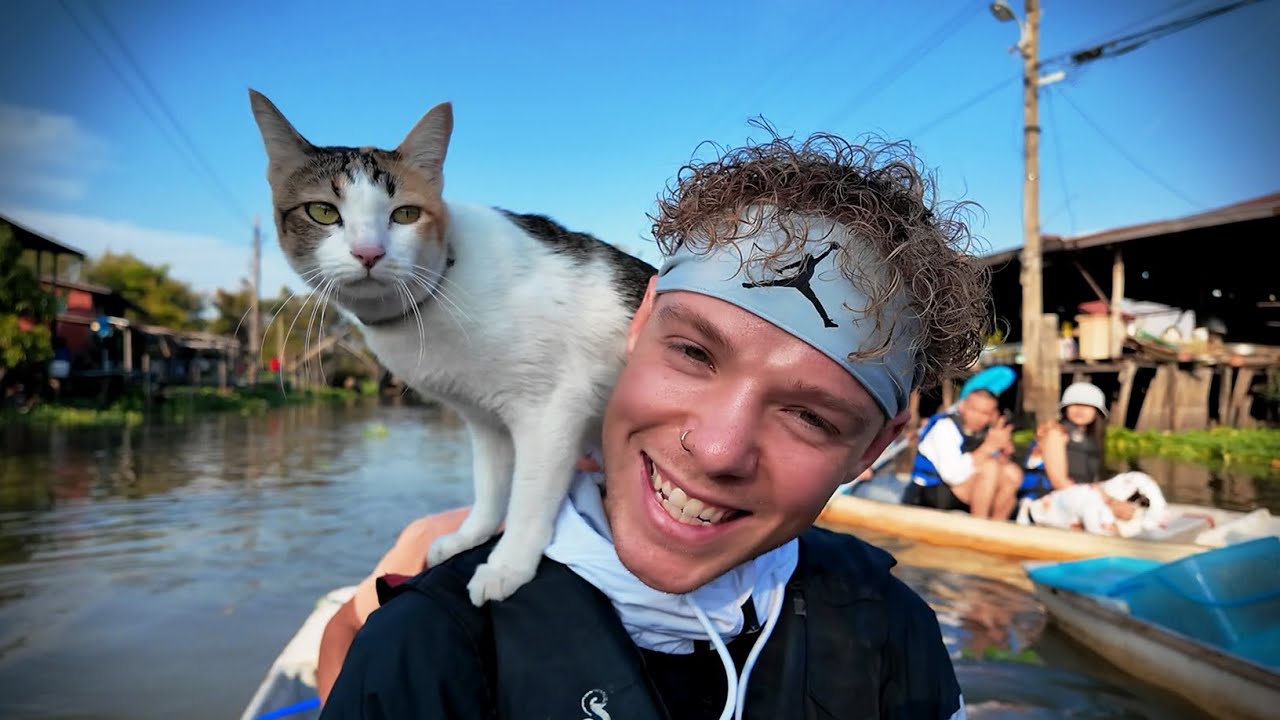 Boating in Bangkok Canals...WITH CATS!