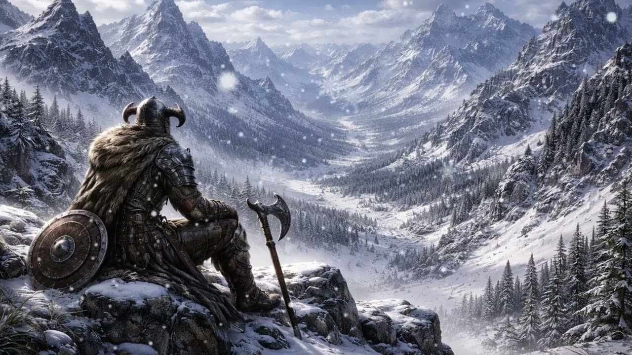 Nordic Mountain Ambience | Calm Fantasy Music for Focus & Exploration (1 Hour)