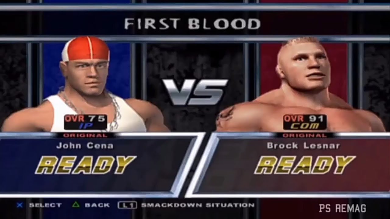 WWE! SMACKDOWN HERE COMES THE PAIN | John Cena vs Brock Lesnar | First blood match