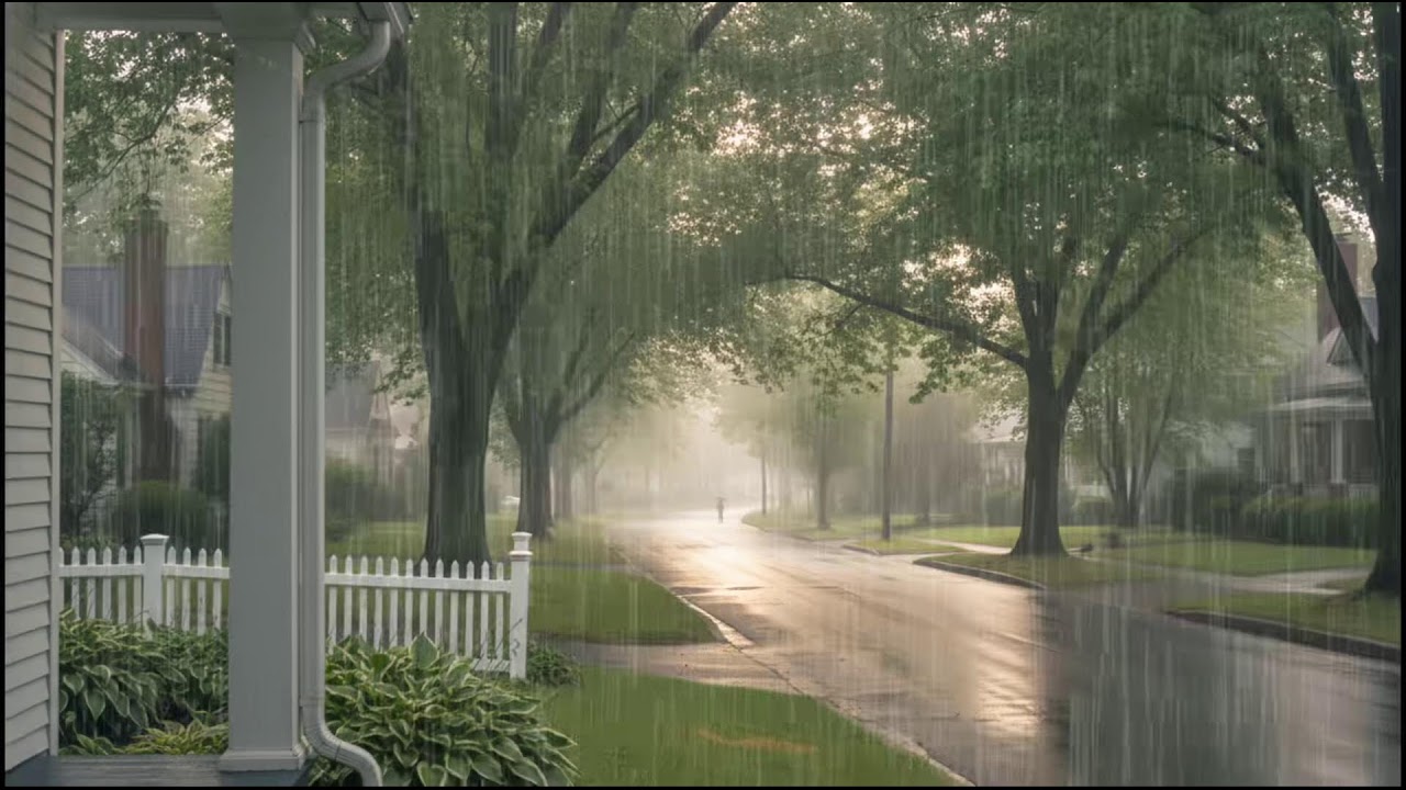 Peaceful Night Forest with Rain 🌲 Natural Rain Ambience for Sleep, Learning, Stress Relief Sounds