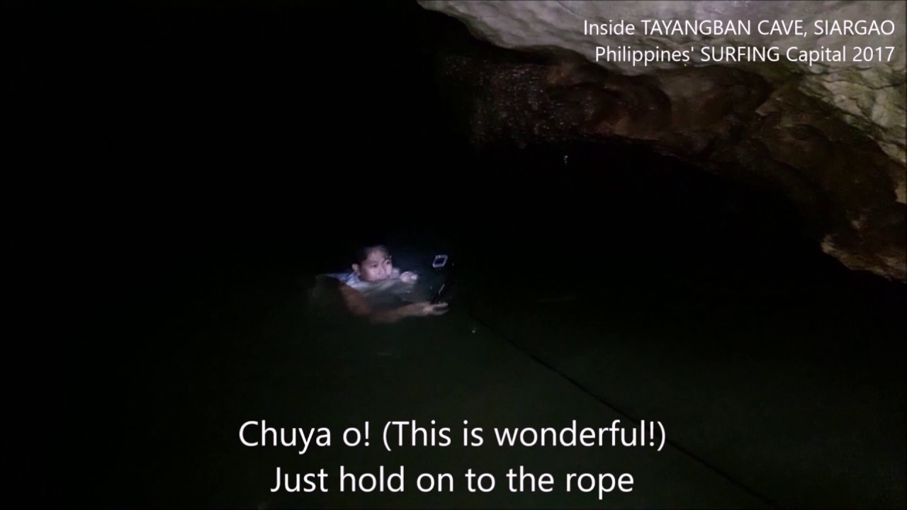 Exiting TAYANGBAN CAVE
