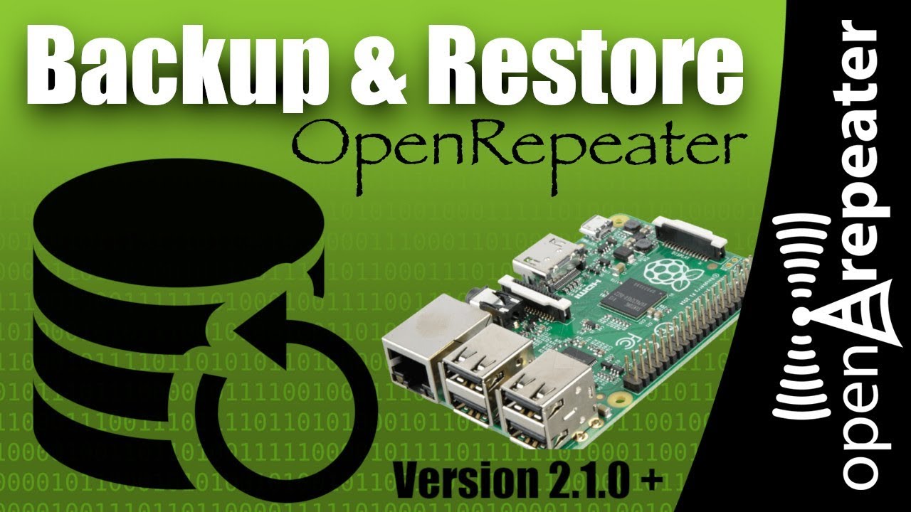 OpenRepeater - Backing Up & Restoring Settings