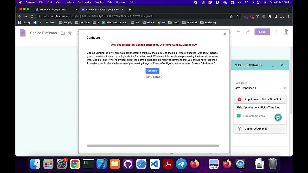 Choice Eliminator 3 - Choice Eliminator 2 Pro for Google Forms