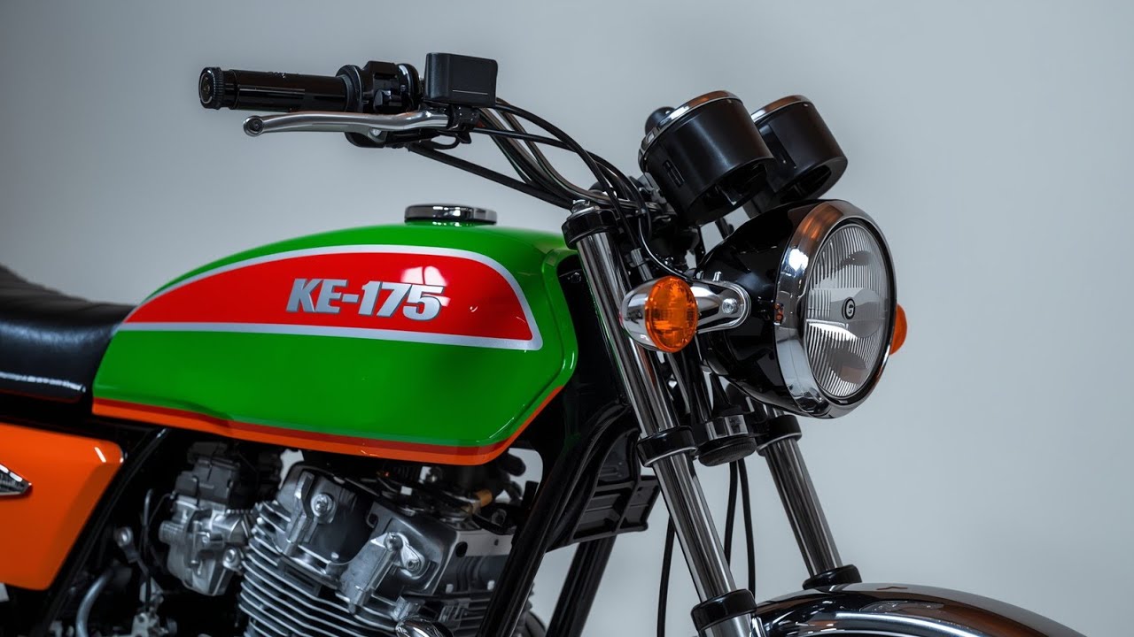 Мотоцикл Kawasaki KE 175 2026 года возвращается! 😱 Классическая легенда возрождается!