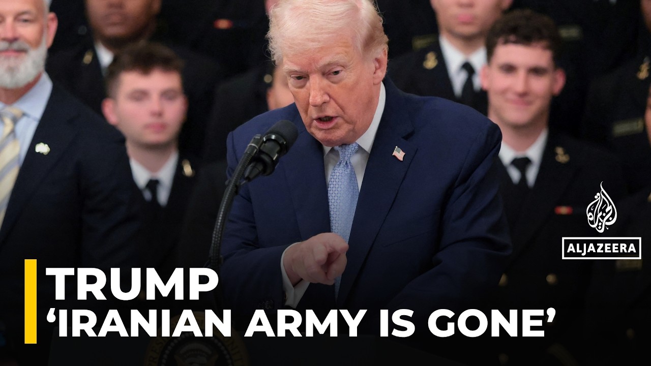 Trump says Iran’s military is ‘gone’, criticises Tehran and urges peace amid strikes
