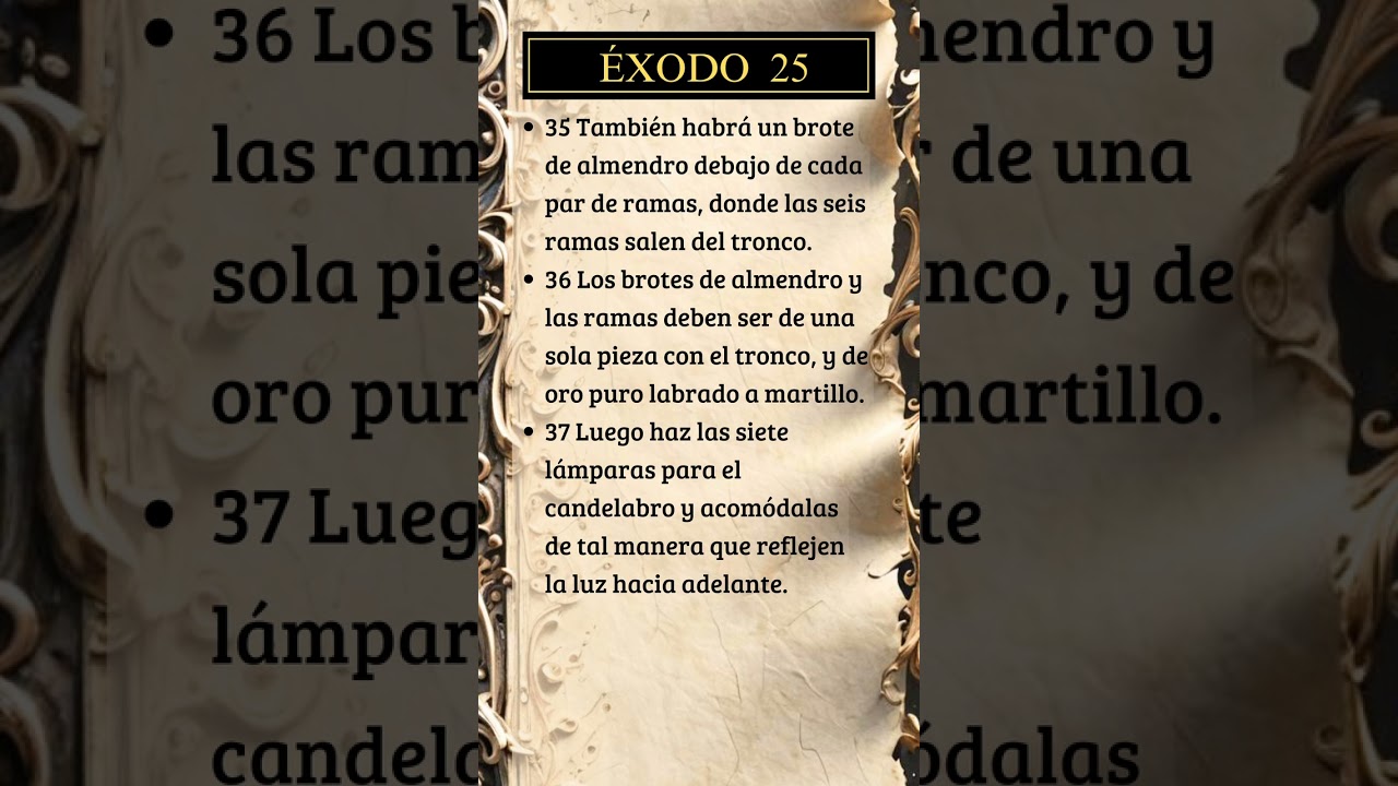 &Eacute;xodo 25, 35-37 #dios #biblia #versiculodeldia