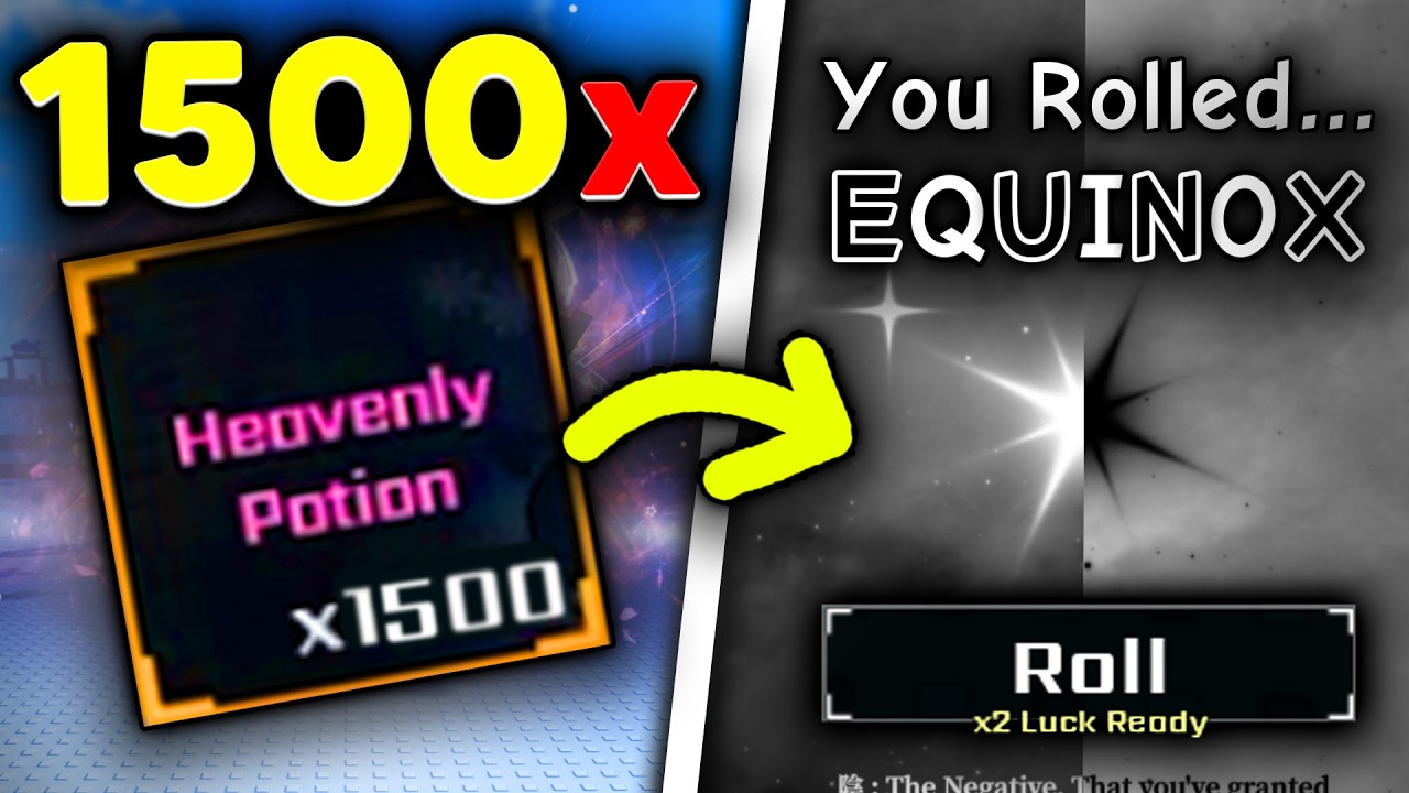 Using 1500 HEAVENLY POTIONS At ONCE... | Sol's RNG
