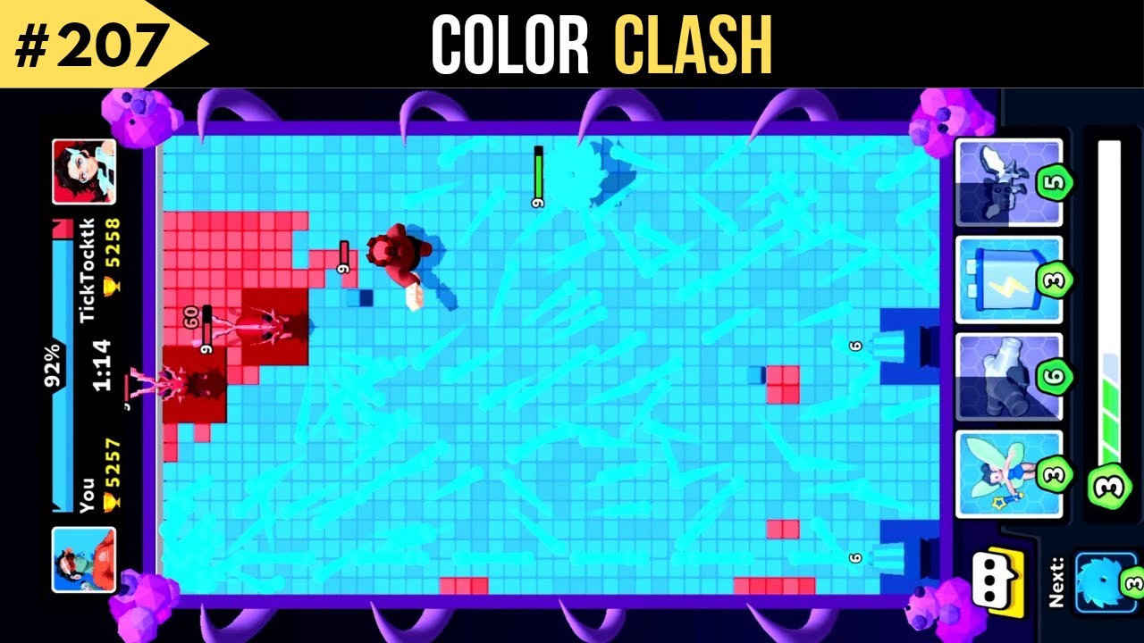 Color clash gameplay - satisfying games android - android gameplay