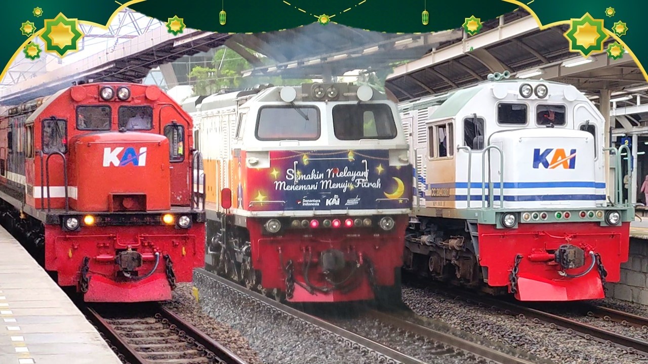 RAMAINYA KERETA API DI JAKARTA EDISI AKHIR RAMADHAN 1447H ! Spesial Kereta Argo, Lokomotif RnB & WnB
