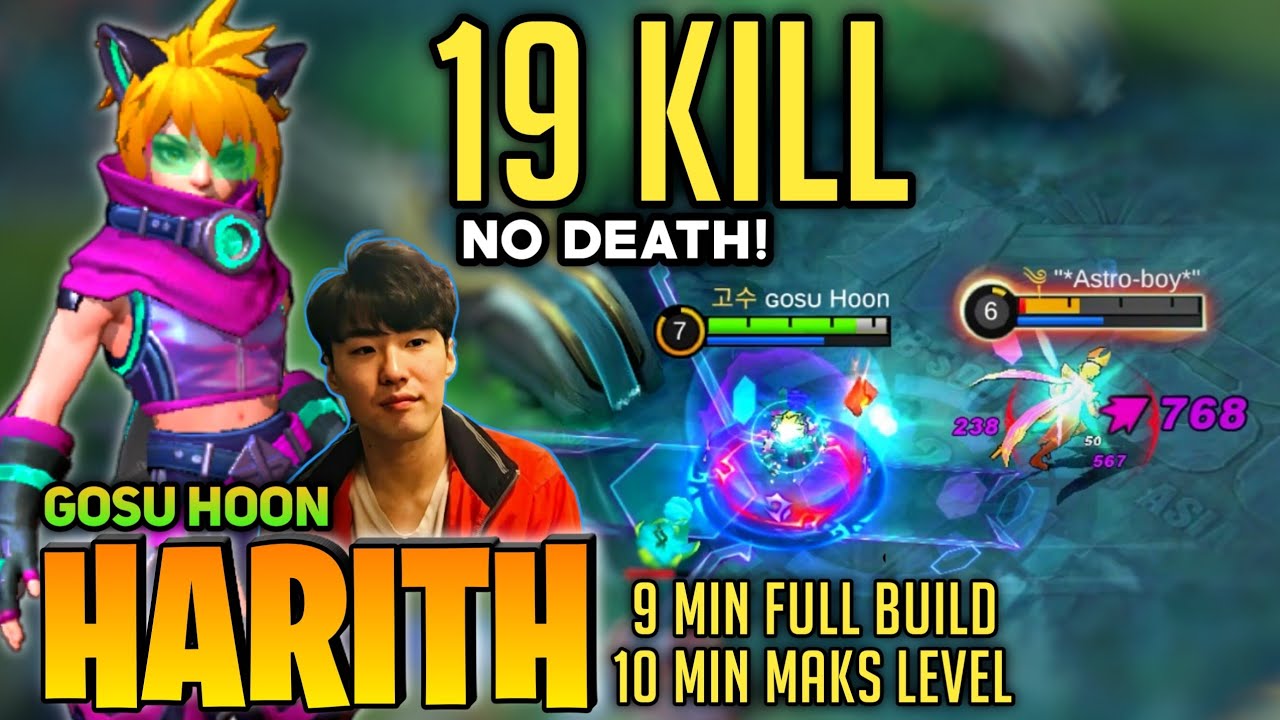 19 KILL no DEATH! Harith New Skin Fashion Expert [Top Global Harith] By Gosu Hoon - Mobile Legend