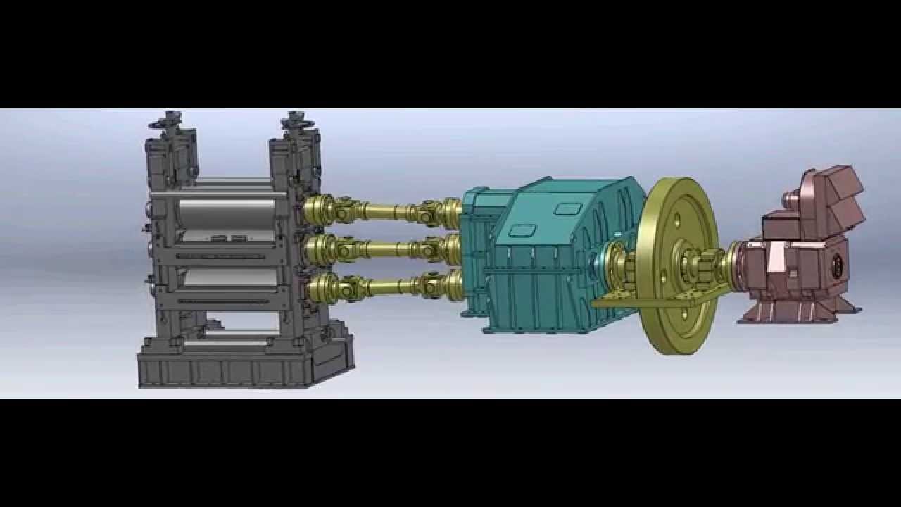 Conventional type 3-Hi rolling mill stands with volant & gear box