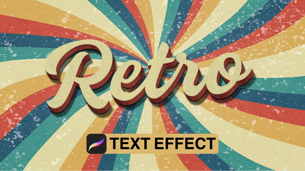 Как создать ретро-текстовый эффект в Procreate