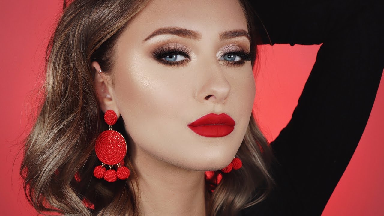 THE PERFECT VALENTINES DAY MAKEUP♡ RED LIP TUTORIAL