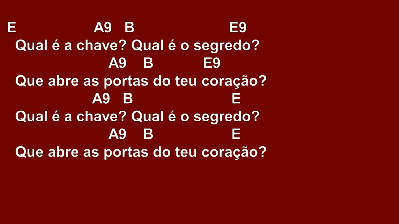 [ENTREGA] QUAL &Eacute; A CHAVE