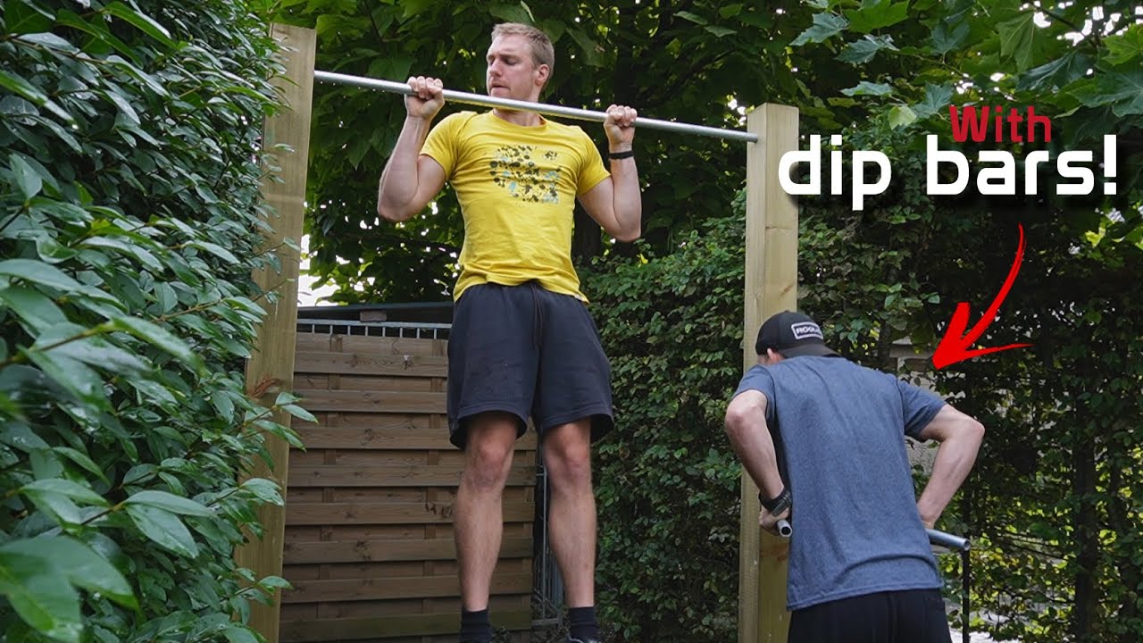 The Sturdiest DIY outdoor Pull-Up Bar with Dip Bars