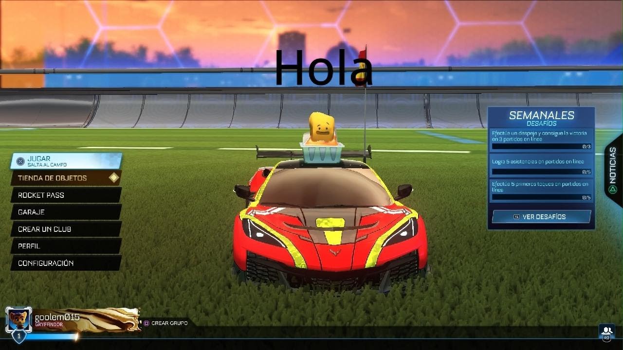 Jugando unas partidas de rocket