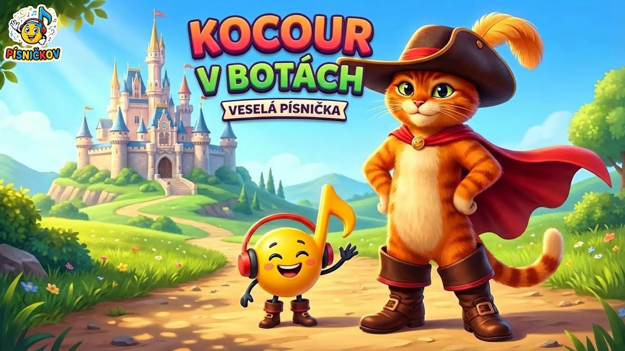Kocour v botách 🐈👢 Veselá písnička pro děti | Písničkov