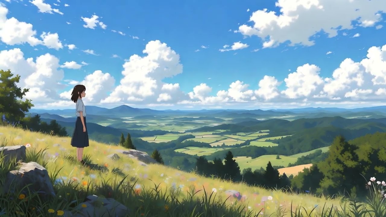 Fresh Air Hilltop Meditation Anime Meditation | Energy & Calm