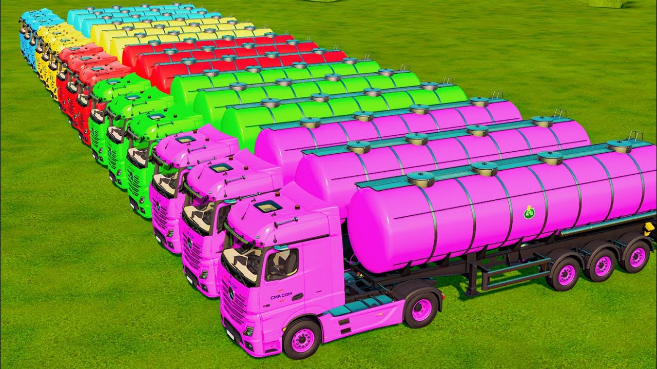 Trucks with colors | Largest Water Tanker Transfer with Trucks In Fs22 | Farming Simulator 22 |