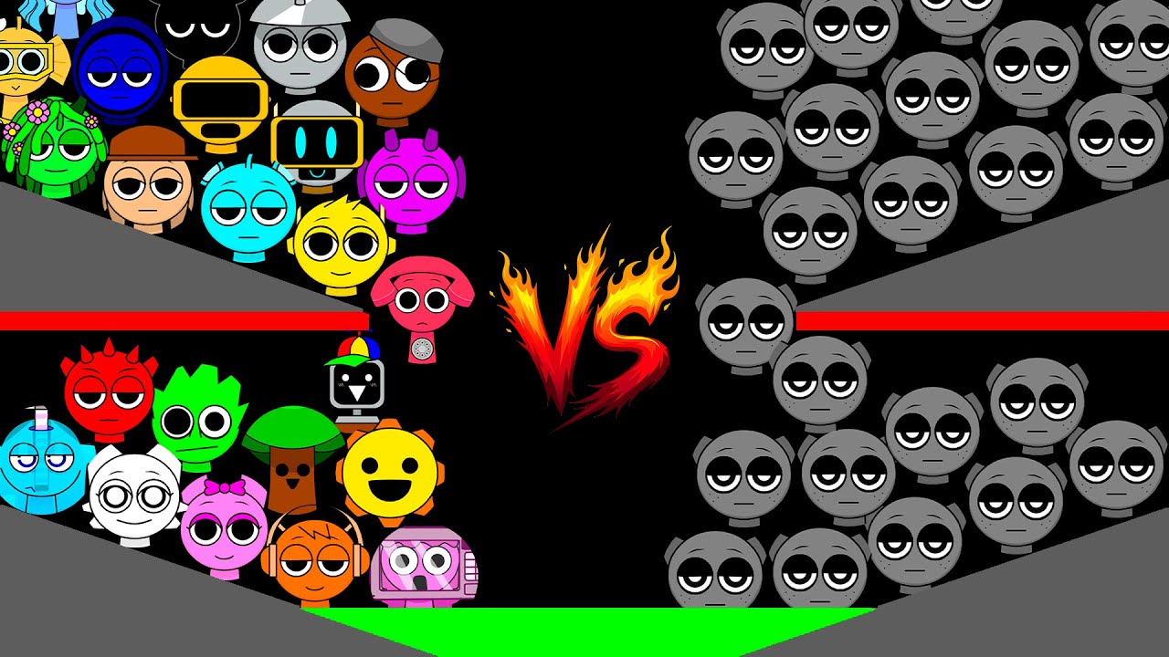 SPRUNKI VS GREY Marble Race in Algodoo - Sprunki Marbles Game! Who Will Be The Champion?