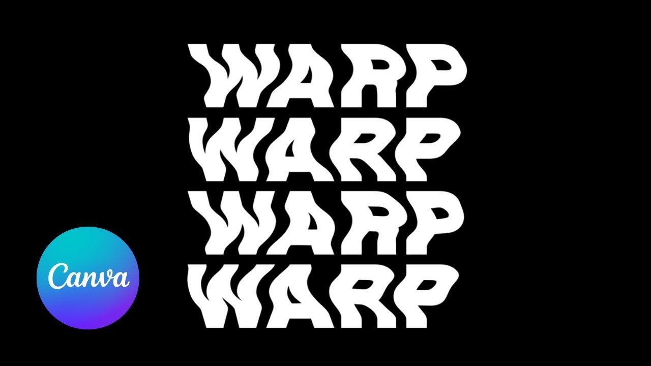 Warp Brush Distortion Text Effect Tutorial using Canva | Wave Distortion Text Effect