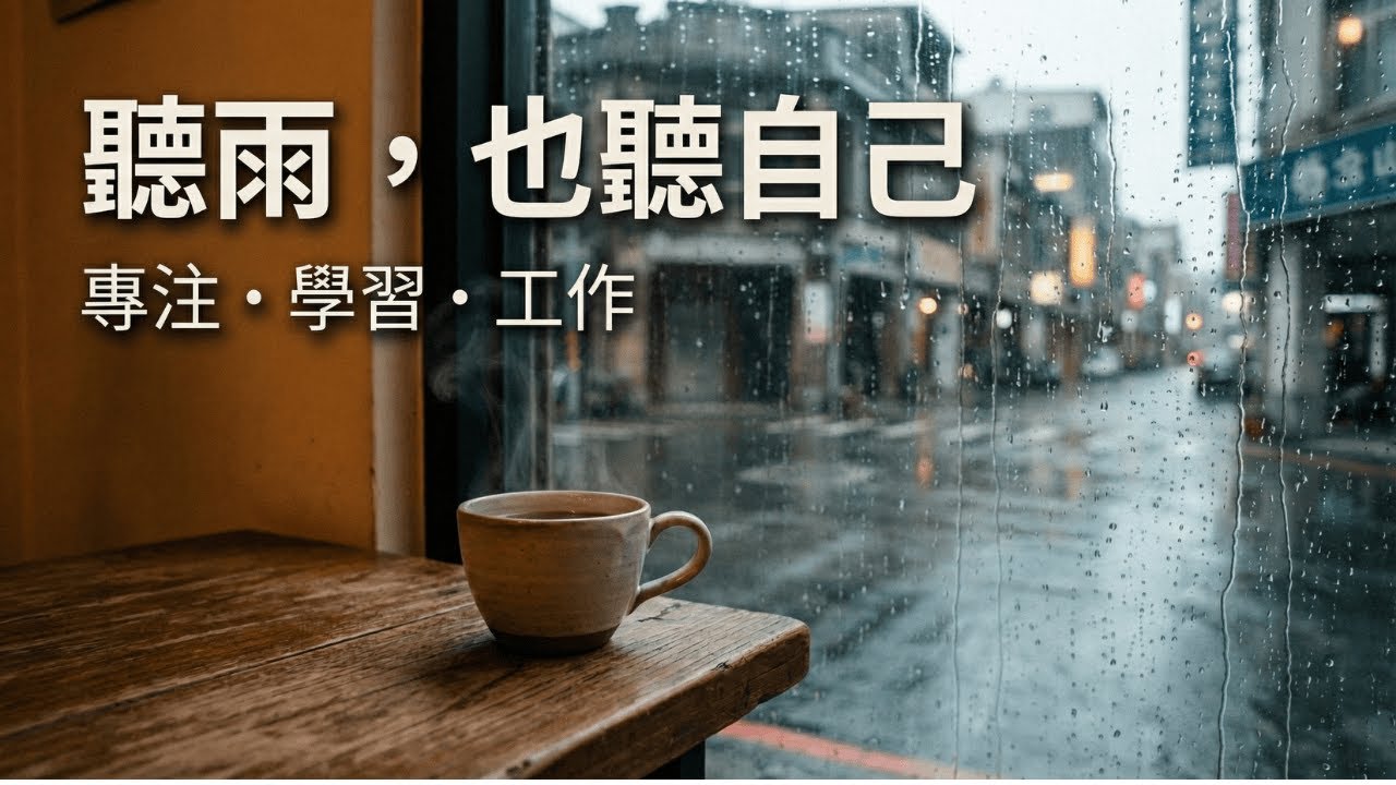 聽雨，也聽自己｜雨天 Lofi 專注時光 | 在城市裡慢慢放鬆