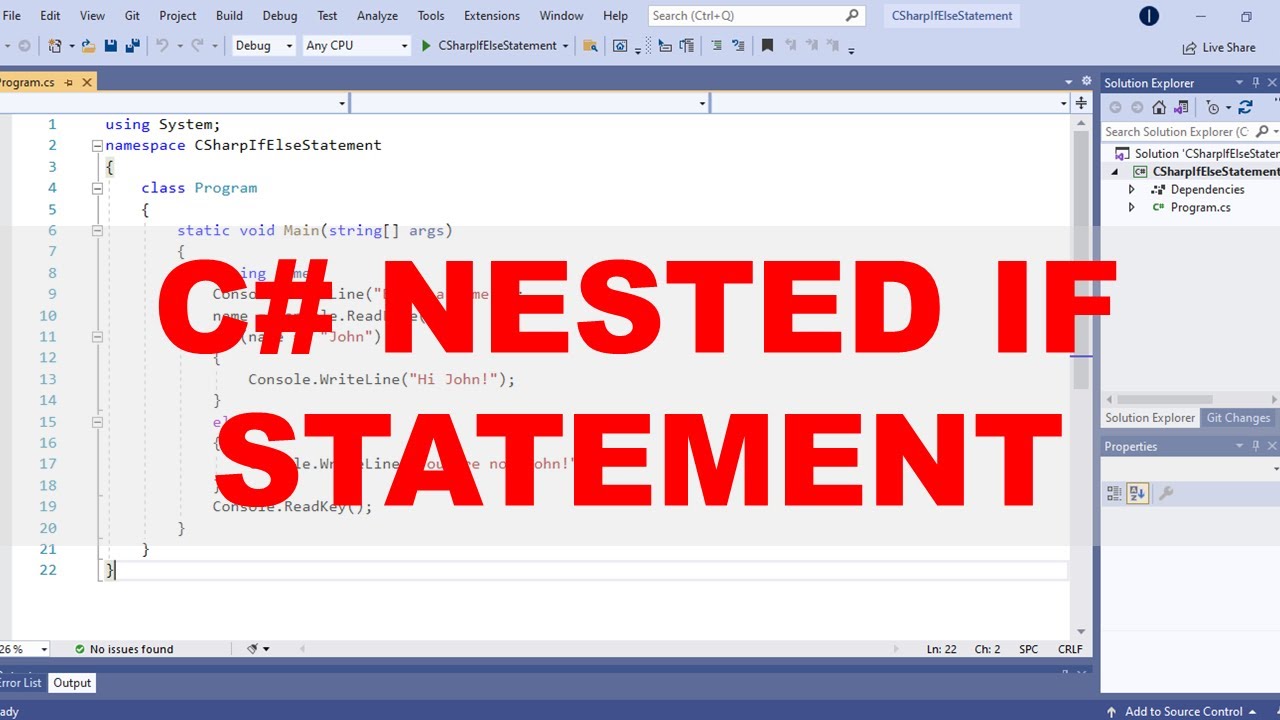 C# NESTED IF Statement