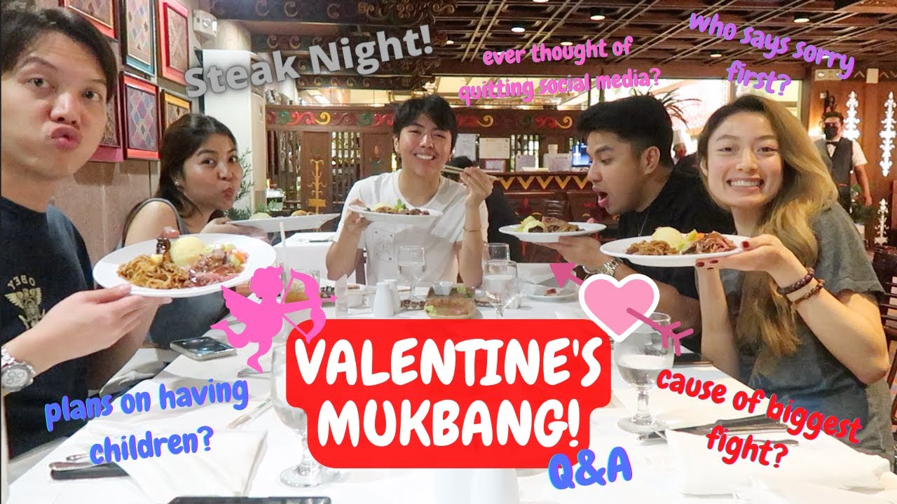 Valentine’s MUKBANG! (Q&A) *steak night