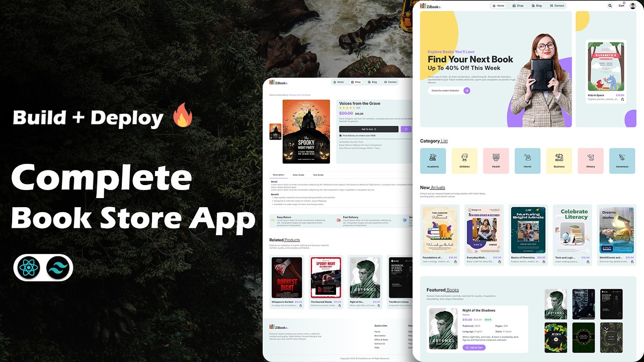 Build a Book Store App Using React JS - Complete Book Store App Using React and Tailwind CSS