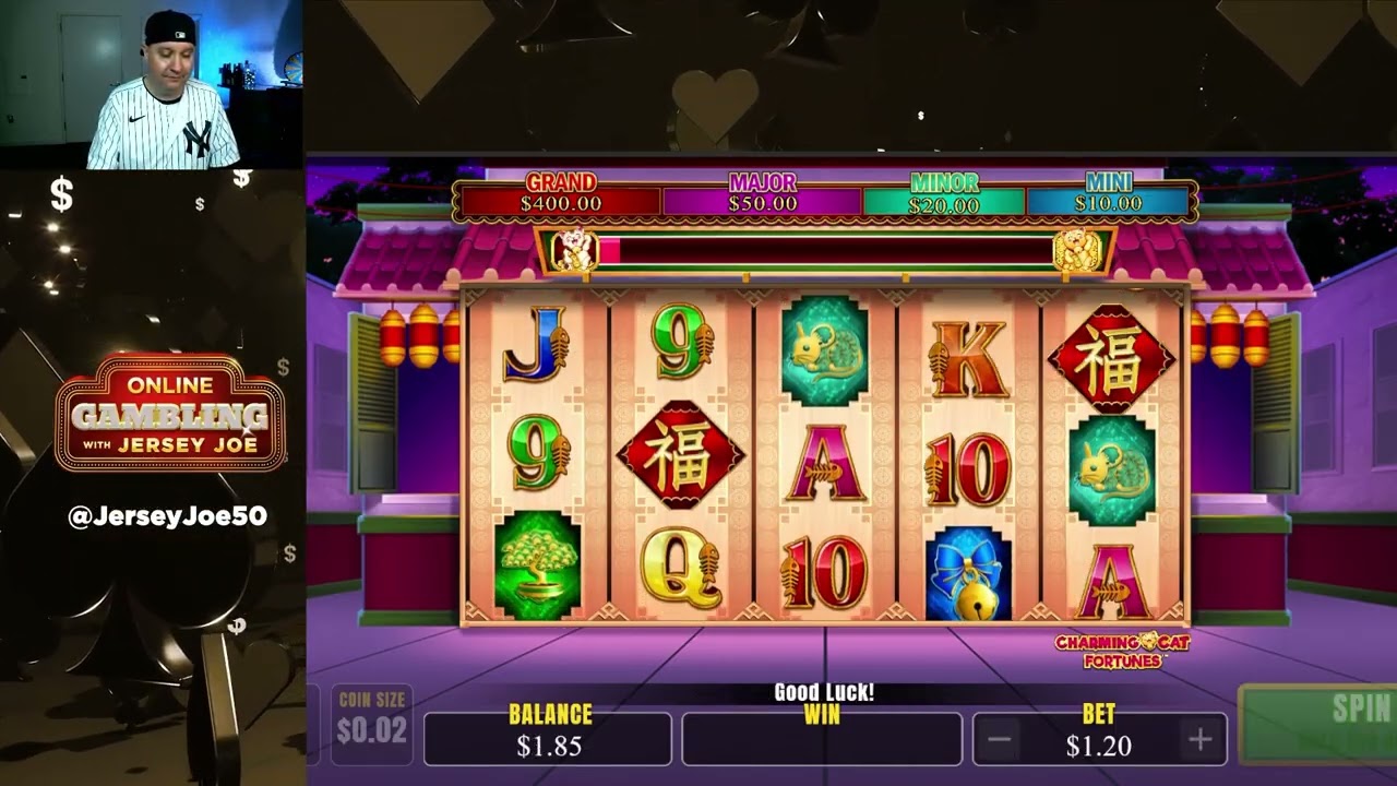 Charming Cat Fortunes slot LIVE [Online Gambling with Jersey Joe # 394]