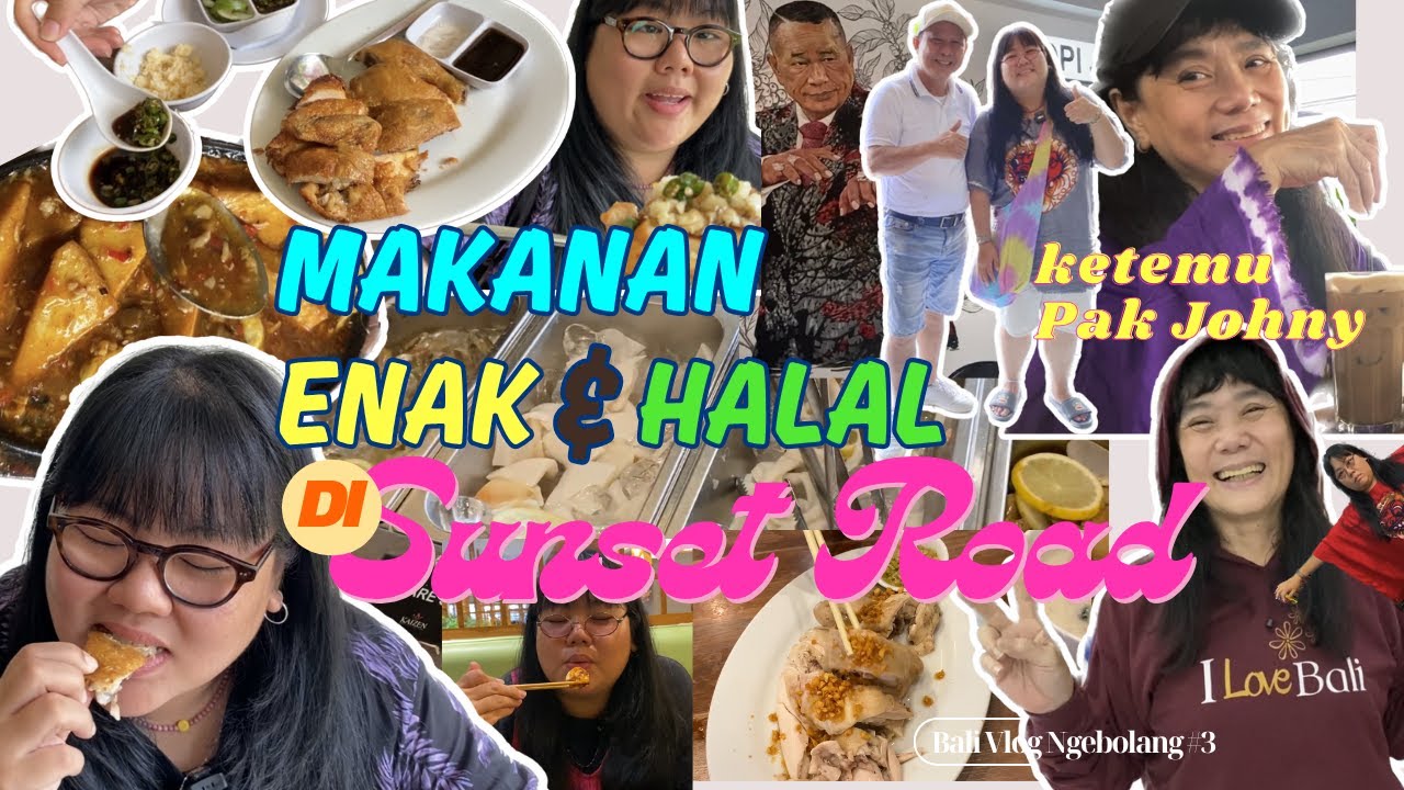 Makanan Enak Dan Halal Di Sunset Road Bali | Belanja Juga di Sunset Road | Bali Vlog | Frutala