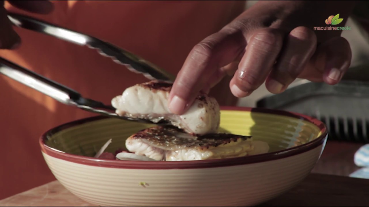 LOUP DES CARAÏBES POELÉ ET SALADE MINUTE, Le Robert Martinique I Ma Cuisine Créole