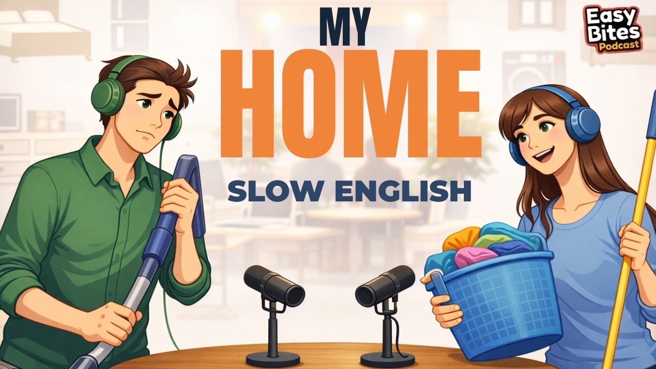 Talking About Housework in English Daily Routine | Easy English Podcast | Slow English Listening A2