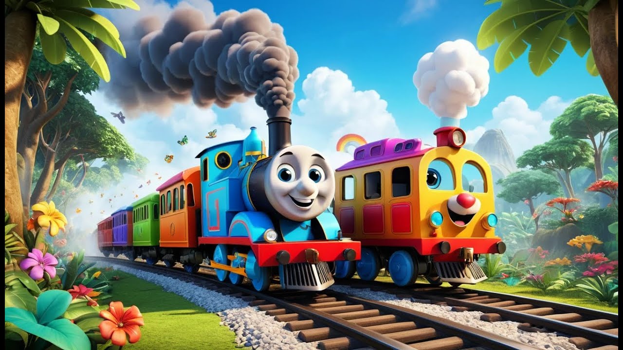 Ms. Appleberry’s Animal Mask Peek-a-boo on Jungle Safari Train | Fun Kids Song | Magical Jungle