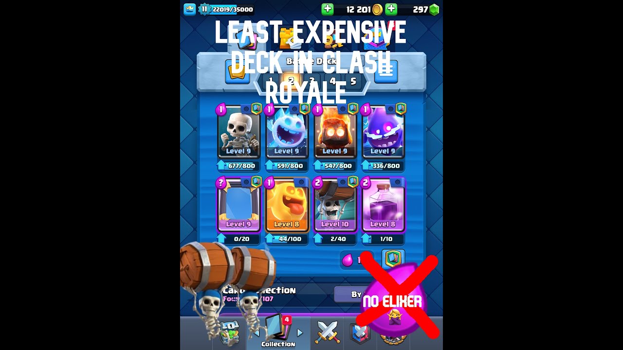 CHEAPEST ELIXER Deck in Clash Royale 1.3 Wall breakers cycle