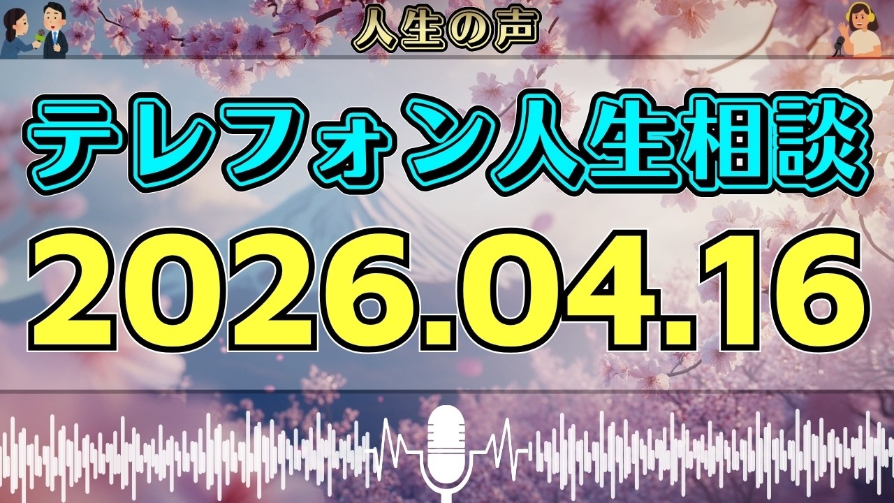 【テレフォン人生相談】2026年04月16日📻放送中に空気が張りつめた&hellip;誰も軽く聞き流せなかった衝撃の一言