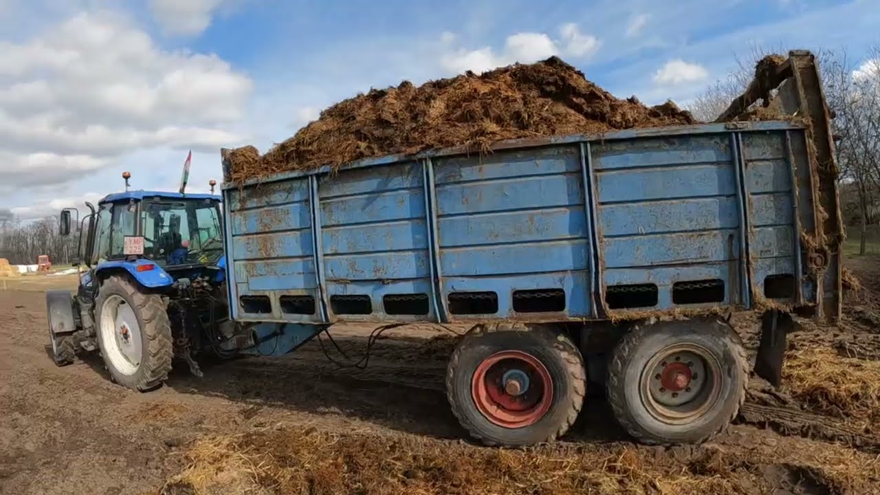 Alföldi Traktoros vlog #1 - Trágyapakolás (New Holland tl90+T088)