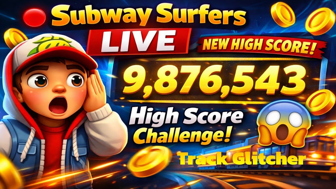 🔴 Subway Surfers LIVE 😱 High Score Challenge | Track Glitcher #SubwaySurfersLive#HighScoreChallenge 