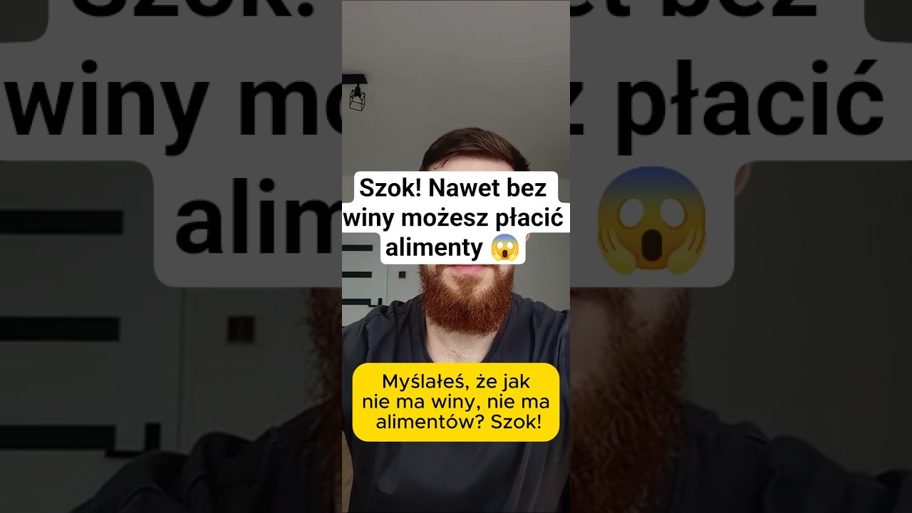 Szok! Nawet bez winy możesz płacić alimenty 😱#rozw&oacute;d #zdrada #praworodzinne