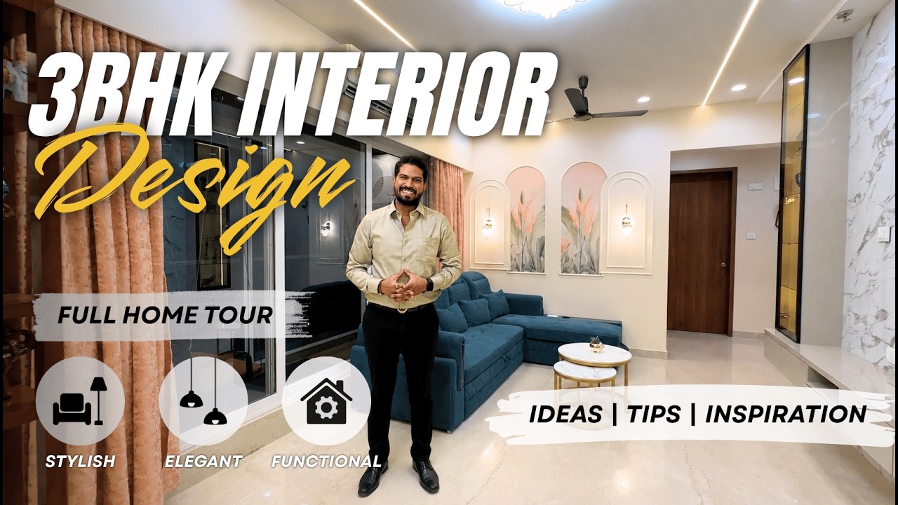 3BHK Interior Design | Vouge Sanpada Interior Walkthrough | Interior Design In Mumbai | Room Tour