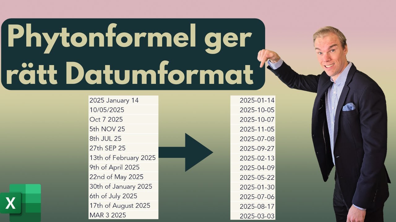 Excel - Vilken datumtext som helst till ett format Excel förstår (Phyton)