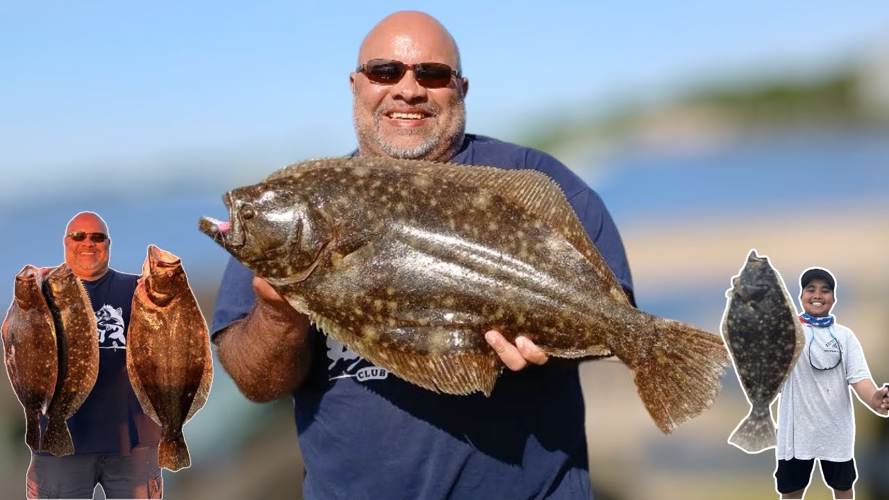 Catching GIANT FLOUNDER with Dad in the RIVER (Personal Best!) #fishing
