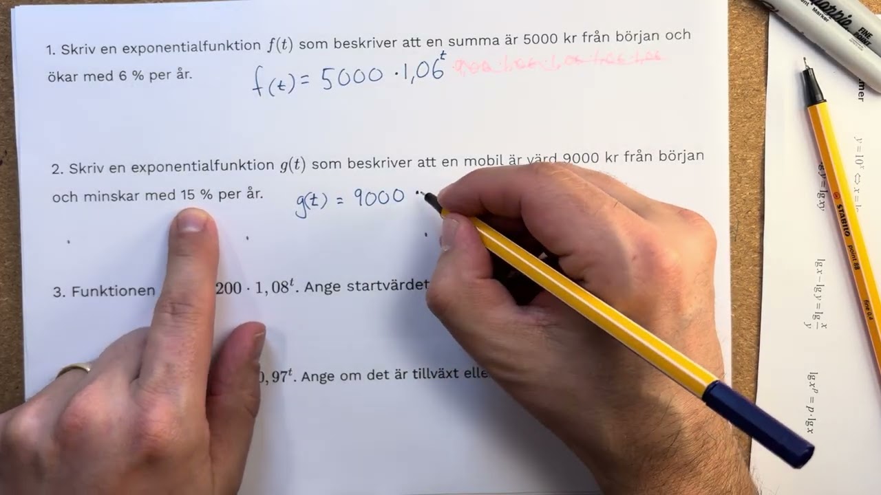 Exponentialfunktioner. E-nivå. Ma2 