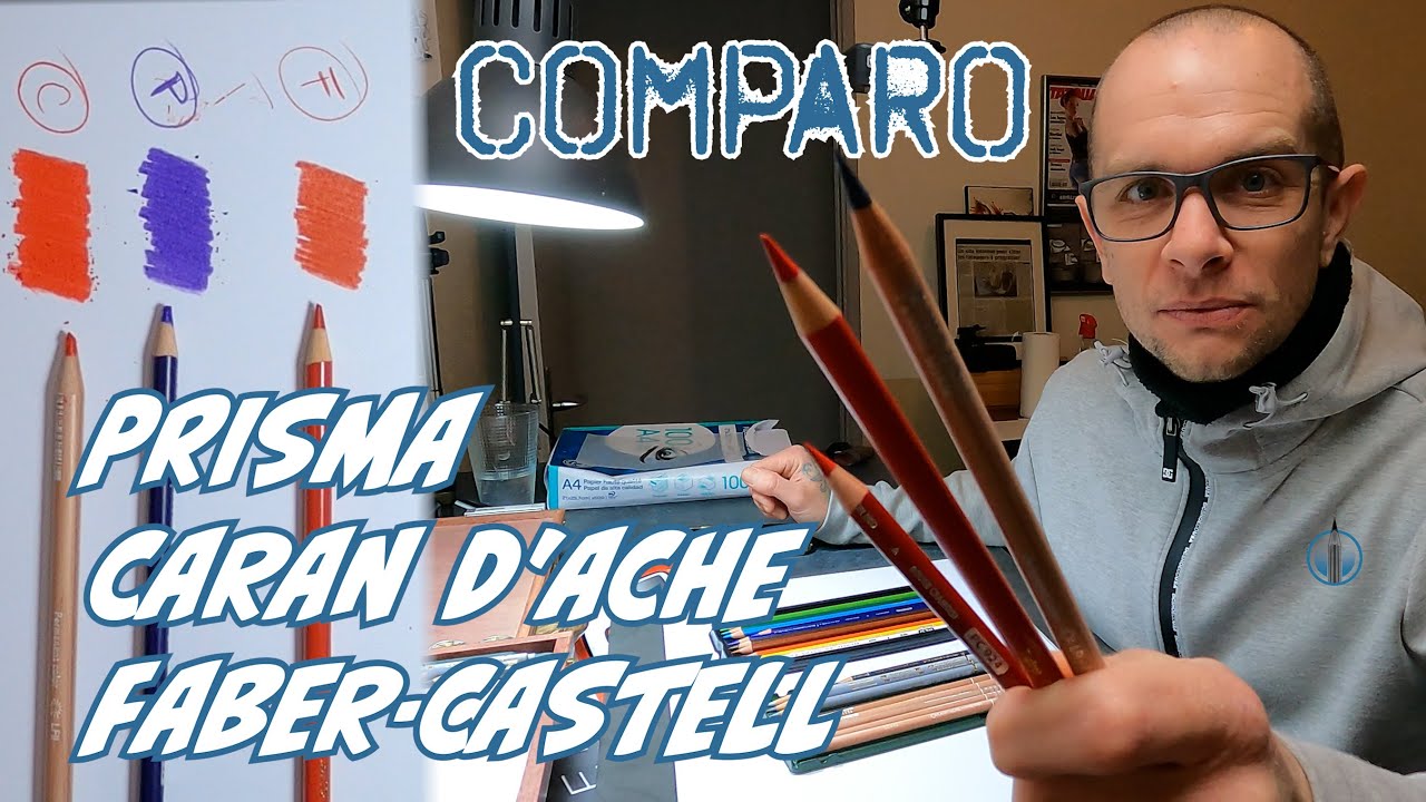 [DESSINER-FACILE] Test crayons de couleur : Prisma vs Caran d'Ache vs Faber-Castell !