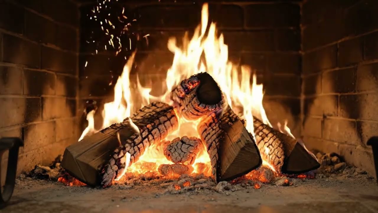 🔥 Fireplace Sound 4K (10 HOURS). Odun Ateşi Sesi / Fireplace with Crackling Fire Sounds.🔥
