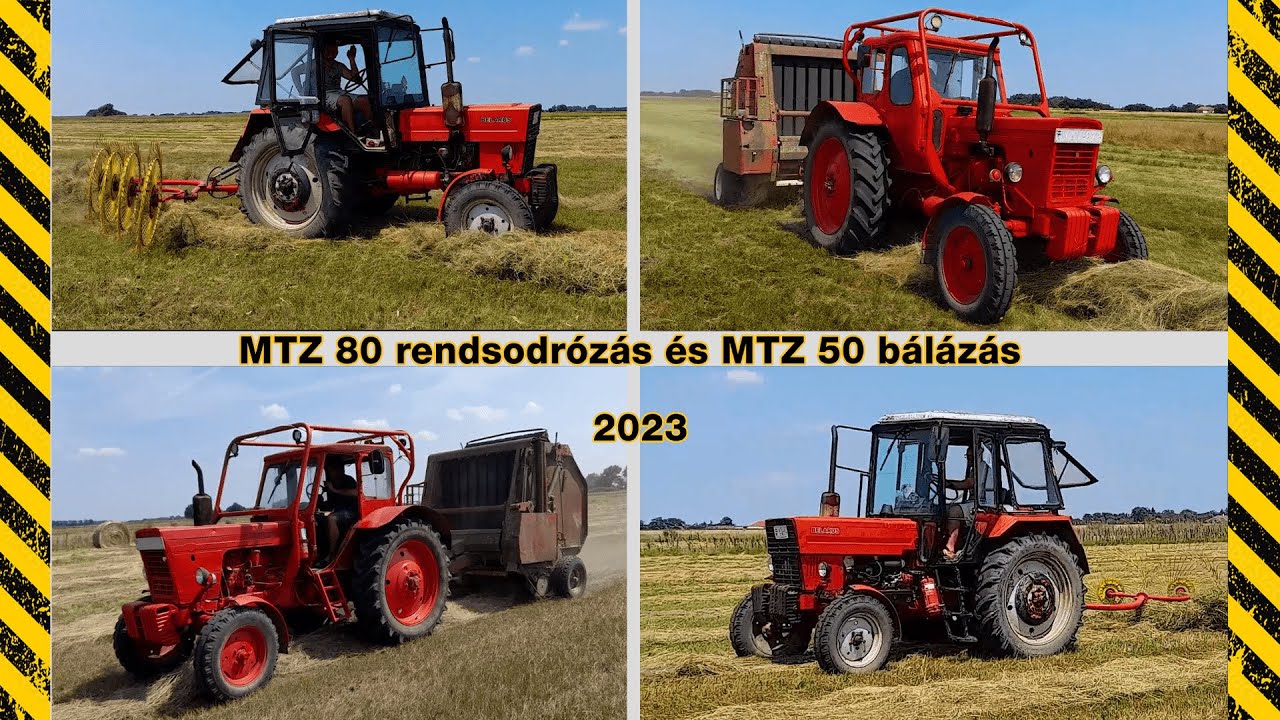 MTZ 80 Rendsodrózás és MTZ 50 & Hesston 5580 Bálázás 2023 | Bálázás & Rendsodrózás 2023