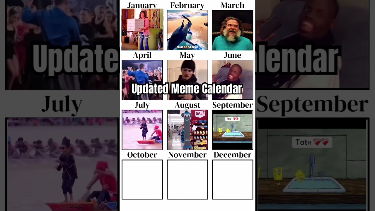 The Ultimate 2025 Meme Calendar 📅🤣 &ndash; Each Month Just Gets Crazier!